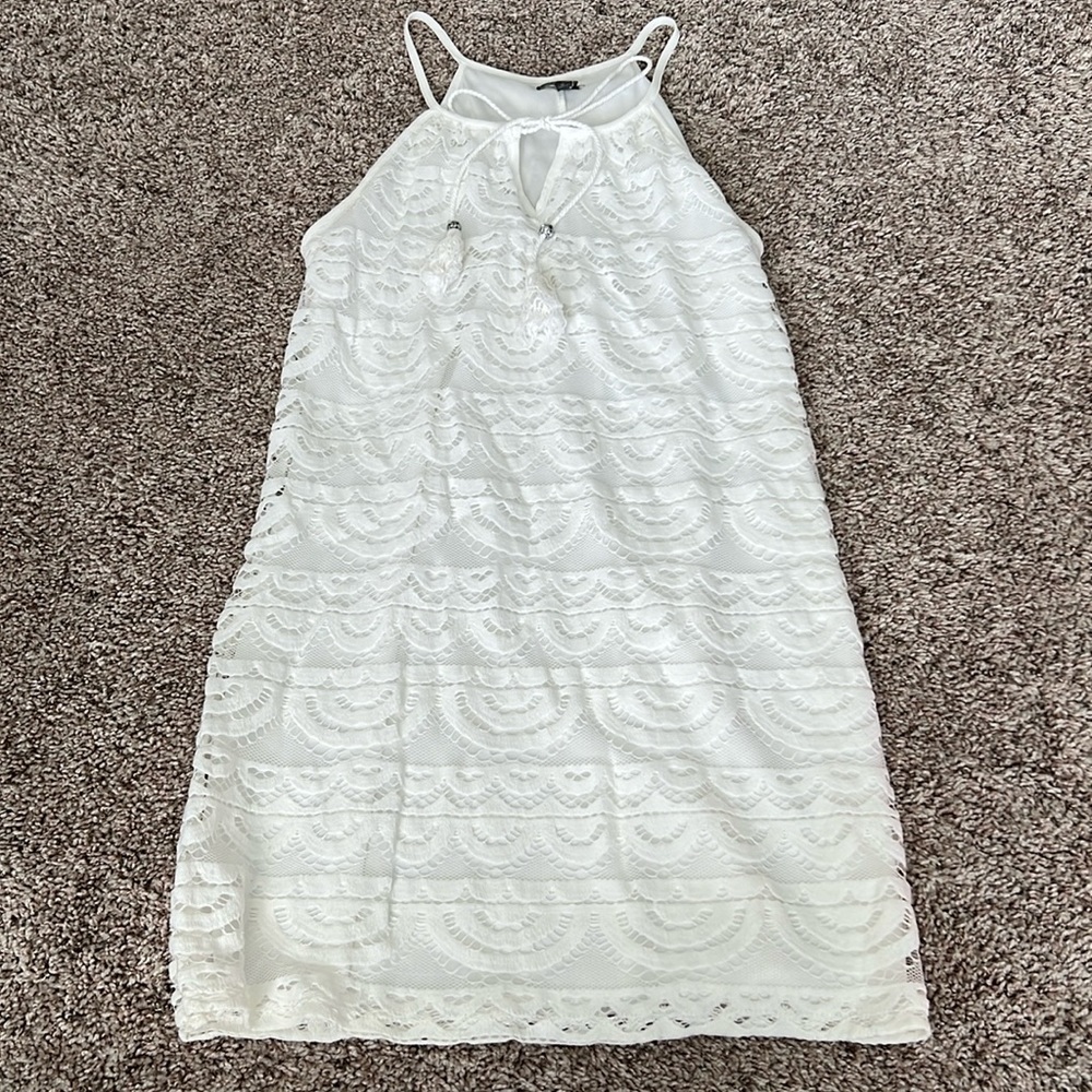 White mini dress
